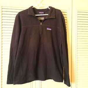 Patagonia 1/4 Zip Fleece Pullover Quarter Zip Black Size M